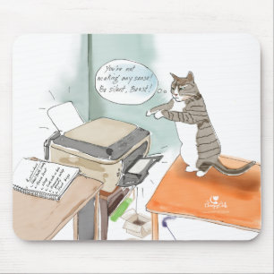 Lustige Katzen-Cartoon-Mausunterlage Mousepad