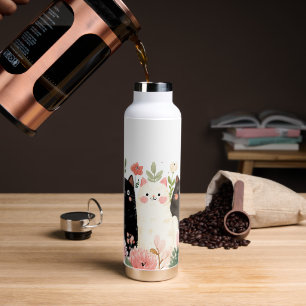 Lustige Katzen Cartoon Trinkflasche