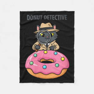 Lustige Katzen-Detektiv-Donut-Noir-Mystery-Frauen Fleecedecke
