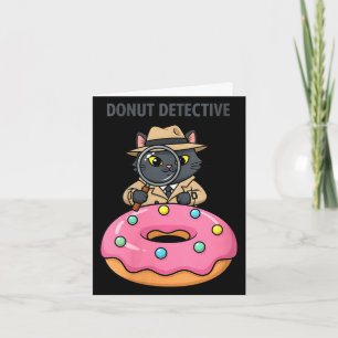 Lustige Katzen-Detektiv-Donut-Noir-Mystery-Frauen Karte