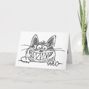 LUSTIGE KATZEN-GEBURTSTAGSKARTEN KUNST KARTE