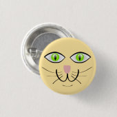Lustige Katzen-Gesicht Cartoon-29034 Button (Vorne & Hinten)