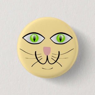 Lustige Katzen-Gesicht Cartoon-29034 Button