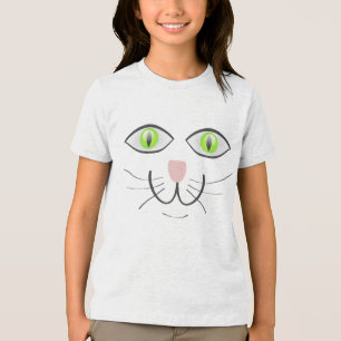Lustige Katzen-Gesicht Cartoon-29034 Tri-Blend Shirt