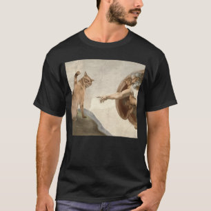 Lustige Katzen-Gott-Schöpfung von Adam Meme Jesus T-Shirt