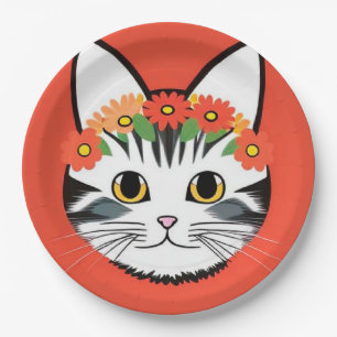 🐱 Lustige Katzen-Grafik-Party-Teller 🐱 Pappteller