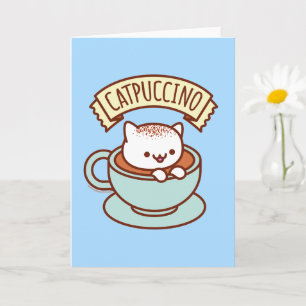 Lustige Katzen-Grußkarte: KATAPUCCINO Karte