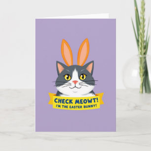 Lustige Katzen Hasenohren Karte
