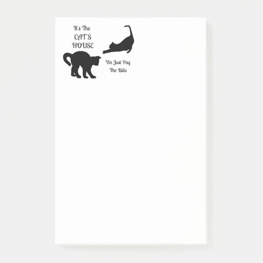 Lustige Katzen-Haus Posten-Es-Anmerkungen Post-it Klebezettel (Vorderseite)