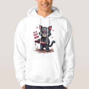 Lustige Katzen-Horrorfilme Süßes Halloween für Kat Hoodie