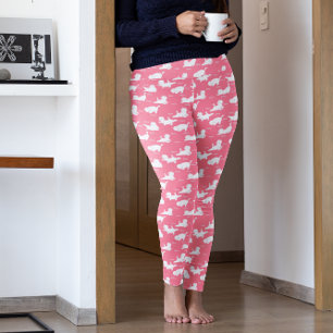 Lustige Katzen in Yoga-Posen Positionen Muster Ros Leggings