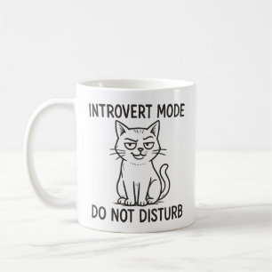 Lustige Katzen-Introvertierten-Modus-Nicht-Stören- Kaffeetasse