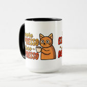 Lustige Katzen-Kaffeetasse Tasse (Vorderseite Links)