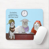 Lustige Katzen-/Kätzchen-Büro-Mitarbeiter Mousepad (Mit Mouse)