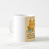 Lustige Katzen-Koch-Tasse Kaffeetasse (Vorderseite Links)