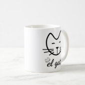Lustige Katzen-Liebhaber-Geschenk-Schwarz-weiße Kaffeetasse (VorderseiteRechts)