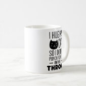 Lustige Katzen-Liebhaber-Tasse umarme ich meine Kaffeetasse (VorderseiteRechts)