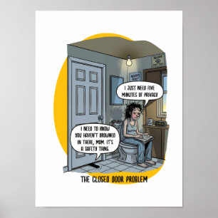 Lustige Katzen-Mama Badezimmer Humor Geschenk Poster