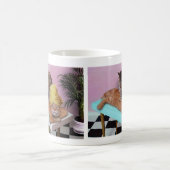 Lustige Katzen-Massage Kaffeetasse (Mittel)