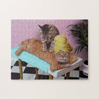 Lustige Katzen-Massage Puzzle