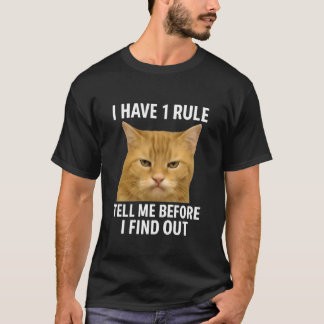 Lustige Katzen-Meme Erzähle mir bevor ich es herau T-Shirt
