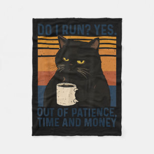 Lustige Katzen-Meme-Humor Schwarze Katze Sarkastis Fleecedecke