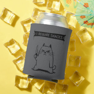 Lustige Katzen-Meme Ich brauche Snacks  Dosenkühler