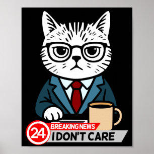 Lustige Katzen-Meme Sarkastischer Humor Ist mir eg Poster