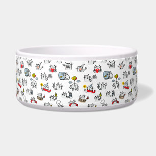 Lustige Katzen, Milch und Magie. Napf