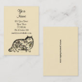 Lustige Katzen-mollige Karte (Vorne/Hinten)