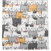 lustige Katzen nahtlos Muster Duschvorhang (Vorderseite)