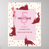 Lustige Katzen - Perfekte Geburtstagsfeier Begrüßu Poster (Vorne)
