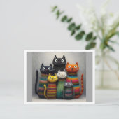 Lustige Katzen. Postkarte (Stehend Vorderseite)