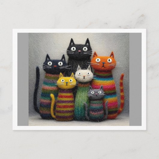Lustige Katzen. Postkarte (Vorderseite)