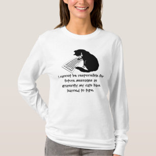 Lustige Katzen-schreibenShirt T-Shirt