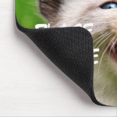 Lustige Katzen-siamesische Kätzchen-Platz-Maus Mousepad (Ecke)