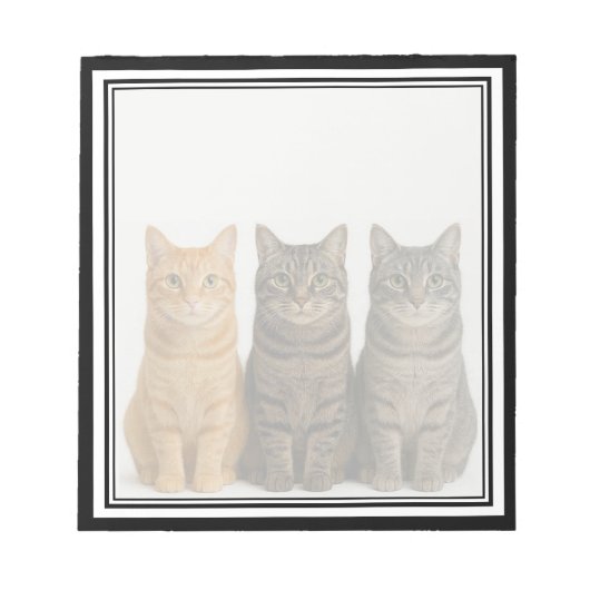 Lustige Katzen spähen Notizblock (Vorderseite)