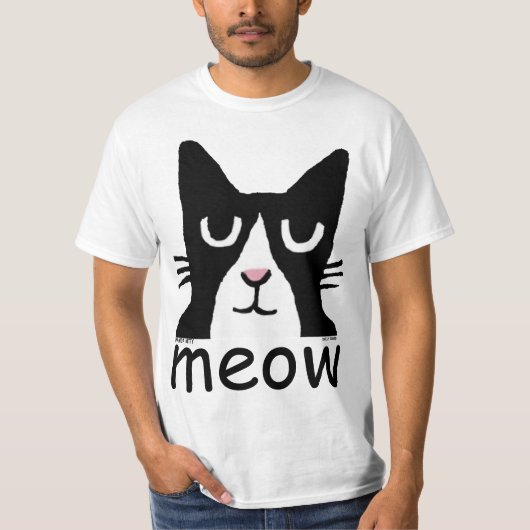 Lustige Katzen-T - Shirts, PandaKitty, MEOW T-Shirt (Vorderseite)