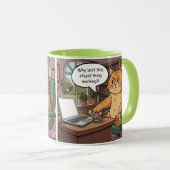 Lustige Katzen-Tasse Tasse (VorderseiteRechts)