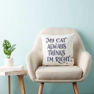Lustige Katzen Text Kissen