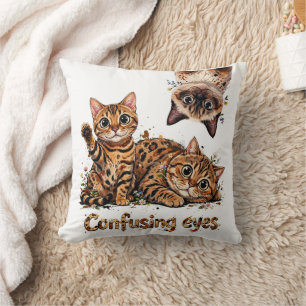 Lustige Katzen-Trio in Blüten-Kissen KittenKitty Kissen