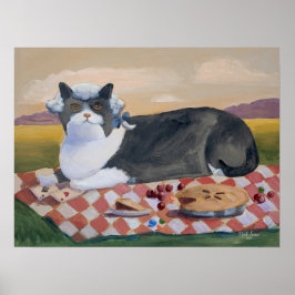 Lustige Katzen-Wandkunst George Washington Poster