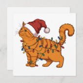 Lustige Katzen Weihnachten Orange Katze Mutter Hau (Vorne/Hinten)