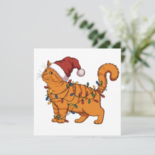 Lustige Katzen Weihnachten Orange Katze Mutter Hau (Stehend Vorderseite)