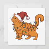 Lustige Katzen Weihnachten Orange Katze Mutter Hau (Vorderseite)