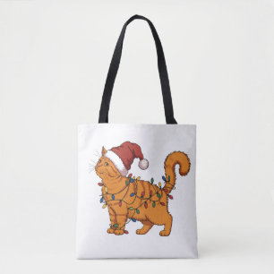 Lustige Katzen Weihnachten Orange Katze Mutter Hau Tasche