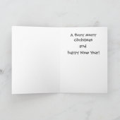 Lustige Katzen-Weihnachtskarte Feiertagskarte (Innenseite)