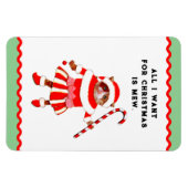 Lustige Katzen-Weihnachtskarten Magnet (Horizontal)
