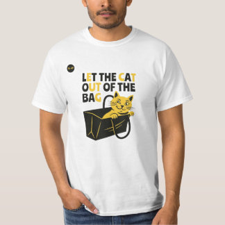 Lustige Katzen-Wortspiel | Die Katze aus dem Sack T-Shirt