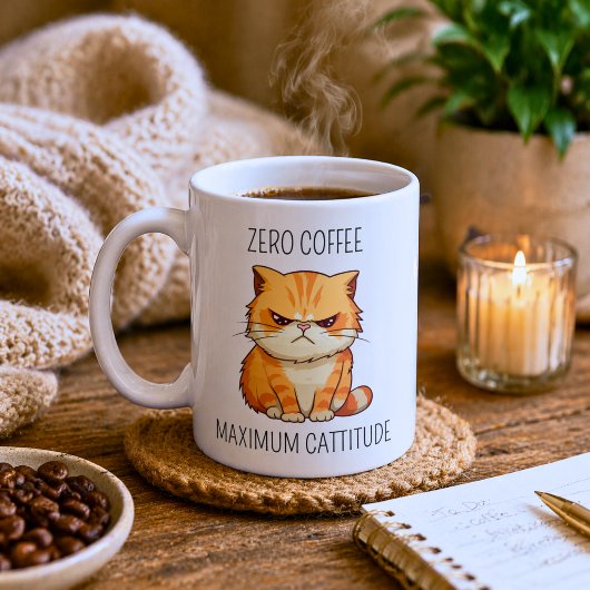 Lustige Katzenattitüde Kaffeetasse